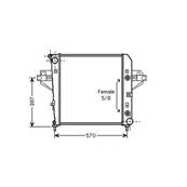 Radiateur de refroidissement moteur pour JEEP CHEROKEE 2001-2005, OEM: K52080118AB, Neuf