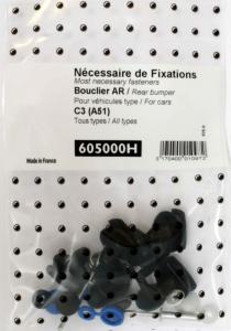 Kit de fixation assemblage Pare chocs arrière pour CITROËN C3 II (A51) - 2009 à 2017, (tous modèles), Neuf