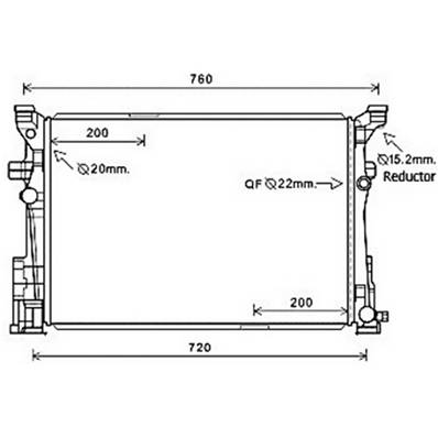 Radiateur de refroidissement moteur pour MERCEDES CLASSE A 2012-2015 (W176), OEM: 2465001403, Neuf