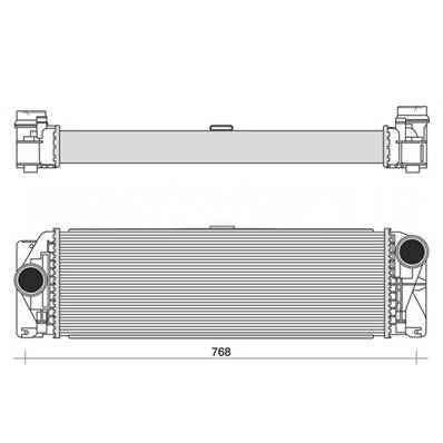 Intercooler pour MERCEDES SPRINTER III depuis 2018 (W907-W910), OEM: 9075011600, Neuf
