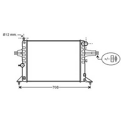 Radiateur de refroidissement moteur pour OPEL ASTRA G 1998-2004, OEM: 90570725, Neuf