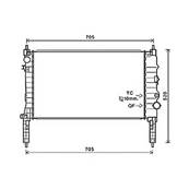 Radiateur de refroidissement moteur pour OPEL MOKKA I 2013-2016, OEM: 95298554, Neuf