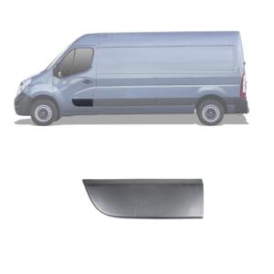 Moulure baguette latérale sur porte avant gauche pour RENAULT MASTER III phase 3, depuis 2019, Noire, Neuve