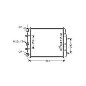Radiateur de refroidissement moteur pour SKODA FABIA I ph.1 2000-2004, OEM: 6Q0121253AE, Neuf