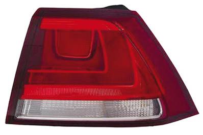 Feu arrière extérieur droit VOLKSWAGEN GOLF VII ph. 1 2012-2016, rouge/blanc, Neuf
