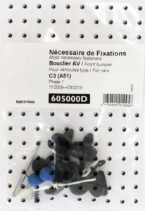 Kit de fixation assemblage Pare chocs avant pour CITROËN C3 II phase 1 2009 à 2013, Neuf 