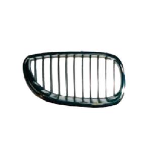 Grille de radiateur avant droite pour BMW Serie 5 E60-E61, 2003-2007, chromée/noire, Neuve