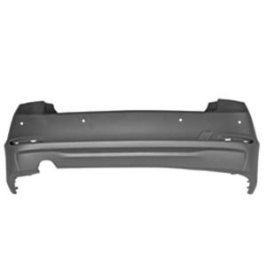 Pare chocs arrière pour BMW Serie 3 F30, 2012-2014, Simple sortie d''echappement à gauche, trous radar, Mod. 4 portes, Neuf à peindre