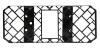 Kit grille de protection feu arrière pour CITROËN JUMPER II phase 1 2006-2014, noire, Neuf à peindre