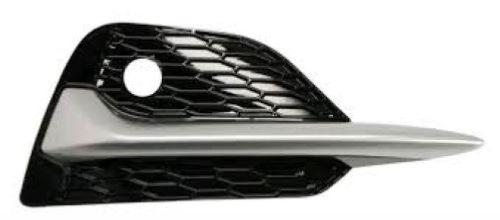 Grille pare chocs avant droite pour NISSAN QASHQAI 2017-2021, avec trous capteur, profile chromée argent, Neuve