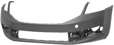 Pare chocs avant pour SKODA OCTAVIA III phase 2 2017-2020, gris lisse à apprêter, 4 trous radar, Neuf