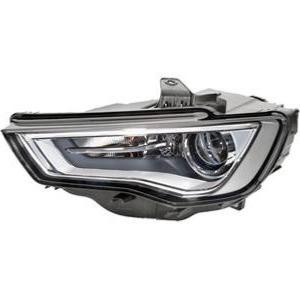 Phare Optique électrique avant gauche pour AUDI A3 III ph.1 2012-2016, BI-XENON D3S,LED, avec moteur, parabole noire, Neuf