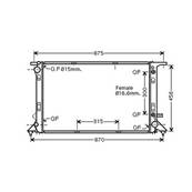 Radiateur de refroidissement moteur pour AUDI Q5 I ph.1 2008-2012, OEM: 8R0121251A, Neuf