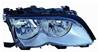 Phare Optique avant droit pour BMW srie 3 E46 2001-2004, H7+H7, argent, Neuf
