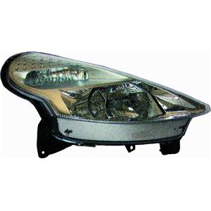 Phare Optique avant droit pour CITROËN C3 I phase 2, 2005-2008, H7+H1, (Pluriel), Neuf