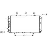Radiateur de refroidissement moteur pour CITROËN JUMPER I ph.1 1994-2002, OEM: 1301N4, Neuf