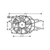 Ventilateur Radiateur moteur pour FORD FOCUS I ph.2 2001-2004, OEM: 1075127, Neuf