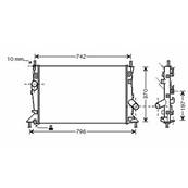 Radiateur de refroidissement moteur pour FORD C-MAX I ph.2 2007-2010, OEM: 1230987, Neuf