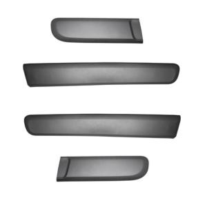 Kit Moulures de portes pour FIAT PANDA III depuis 2012, 4 pièces, noires, avec clips, Neuve