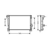 Radiateur de refroidissement moteur pour FIAT PUNTO II ph.1 1999-2003, OEM: 51733001, Neuf