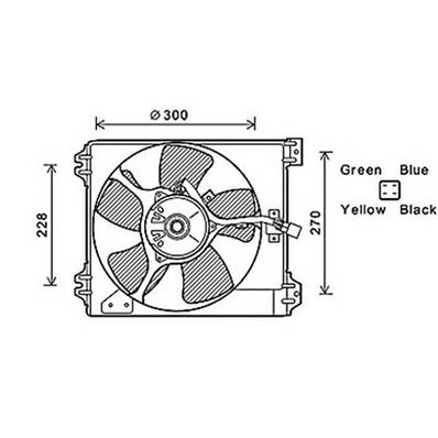 Ventilateur Radiateur moteur pour FIAT SEDICI depuis 2007, OEM: 71746872, Neuf