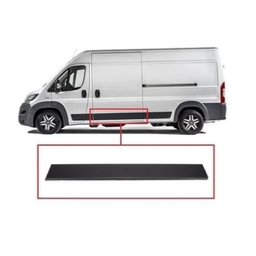 Moulure baguette centrale sur porte latérale gauche pour CITROËN JUMPER II phase 2, 2014-2023, châssis moyen-long, Noire, 140cm, Neuve