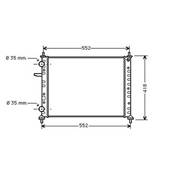 Radiateur de refroidissement moteur pour FIAT MULTIPLA 1998-2004, OEM: 46514417, Neuf