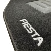 Kit 4 Tapis de sol Auto pour FORD FIESTA de 2002 à 2005, sigle fiesta, moquette noire et clips, Neuf