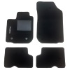 Kit 4 Tapis de sol Auto pour DACIA SANDERO I, 2008-2012, avec sigle SANDERO, moquette noire, avec CLIPS, Neuf