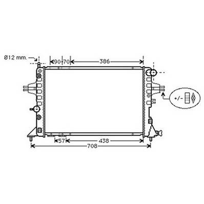 Radiateur de refroidissement moteur pour OPEL ASTRA G 1998-2004, OEM: 93174625, Neuf