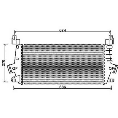 Intercooler pour OPEL ASTRA H 2007-2009, OEM: 1302144, Neuf