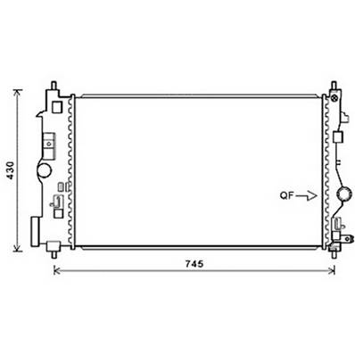 Radiateur de refroidissement moteur pour OPEL ASTRA J 2010-2012, OEM: 1300298, Neuf