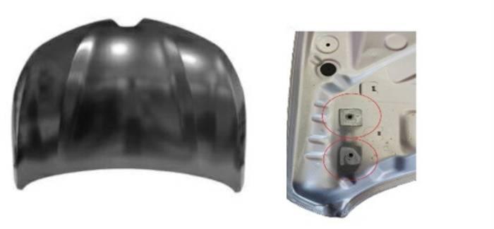 Capot moteur pour RENAULT CLIO V phase 1 2019-2023, avec trous de fixation pour charnières droites, Neuf