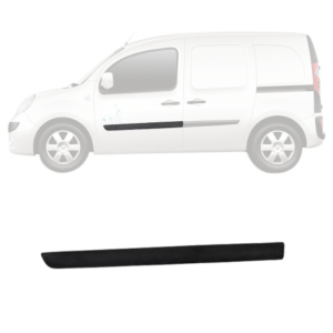 Moulure baguette latérale sur porte avant gauche pour RENAULT KANGOO II phase 2 2013-2020, Noire, Neuve