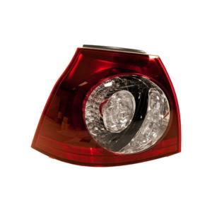 Feu arrière gauche extérieur pour VOLKSWAGEN GOLF V 2003-2008, mod. R32, rouge/blanc, à LED, partie sur aile