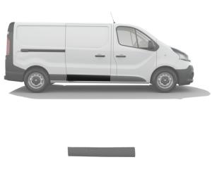 Moulure baguette centrale sur porte latérale droite pour RENAULT TRAFIC III phase 1 2014-2019, Neuve à peindre