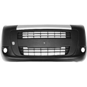 Pare chocs avant pour FIAT QUBO, 2008-2016, COMBI, trous feux antibrouillard, argenté, noir