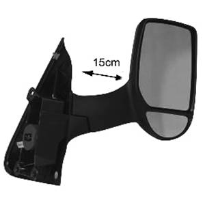 Rétroviseur droit manuel pour FORD TRANSIT Mk7, 2006-2014, (bras long), noir, Neuf