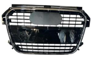 Grille radiateur pour AUDI A1 2010-2014, noire brillante, avec cadre chromée, Neuve
