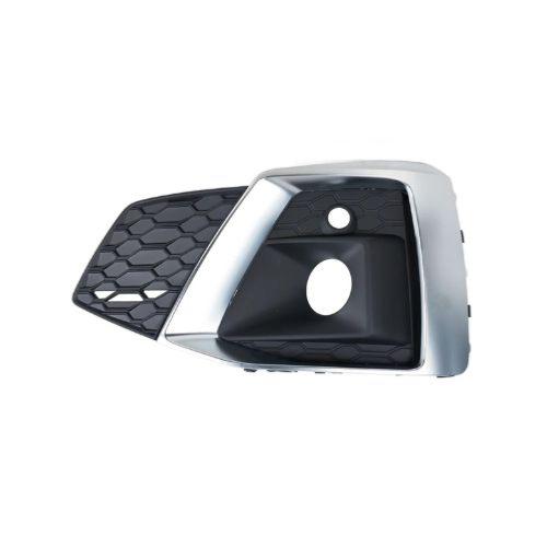 Grille gauche de Pare-chocs avant pour AUDI A5 II phase 2 depuis 2020, trou antibrouillard, moulure argentée, Mod. S-Line, Neuve