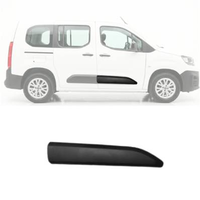 Moulure latérale avant droite pour FIAT DOBLO III phase 2 depuis 01/2024, noire, avec clips de montage, Neuve