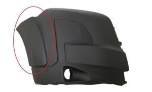 Crosse pare chocs avant droit pour OPEL MOVANO II depuis 2024, noir, avec antibrouillard, pour mod. avec elargisseur, cache crochet, Neuf