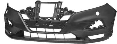 Pare chocs avant pour NISSAN QASHQAI II ph. 2 2017-2021, trous lave phares, capteurs radar