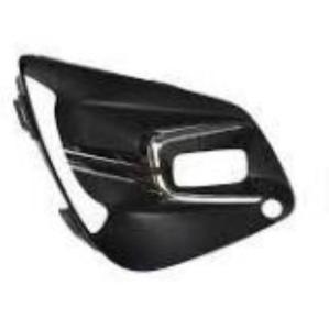 Grille pare-chocs avant gauche pour RENAULT CLIO V ph. 1 2019-2023, trous feu antibrouillard, moulures chromée, noires gaufrées, siege antibrouillard, Neuve