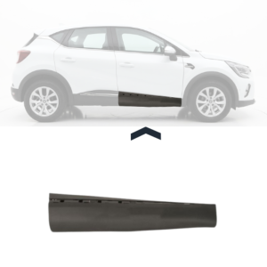Moulure sous porte avant droite pour RENAULT CAPTUR II 2020-2024, trous profil, noire gaufré, Neuve