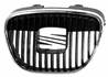 Grille calandre centrale supérieure pour SEAT IBIZA III phase 2, 2006-2008, noire, contour chromée