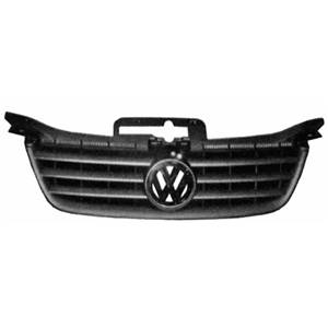 Grille de calandre supérieure pour VOLKSWAGEN TOURAN I phase 1, 2003-2006, noire, pare chocs avant