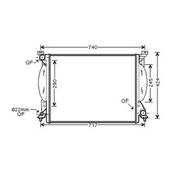 Radiateur de refroidissement moteur pour AUDI A4 II 2000-2004, OEM: 8E0121251C, Neuf