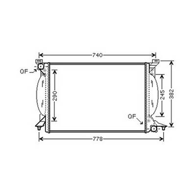 Radiateur de refroidissement moteur pour AUDI A4 III 2004-2007, OEM: 8E0121251J, Neuf