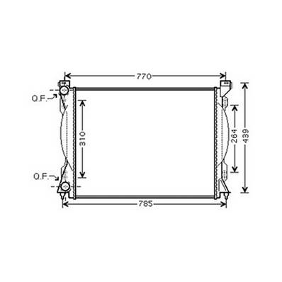 Radiateur de refroidissement moteur pour AUDI A6 III ph.1 2004-2008, OEM: 4F0121251Q, Neuf